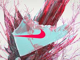 NIKE时尚海报（C4D练习）