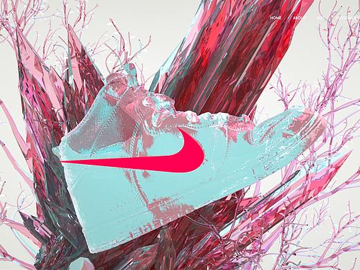 NIKE时尚海报（C4D练习）