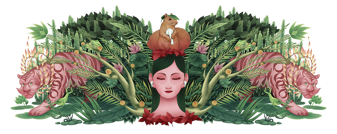 《OPPO Enco Free · 悦感丛林》（图ZMTkyODc3OTMy） - 图案 - 站酷设计师衍吾生原创素材 - 站酷ZCOOL