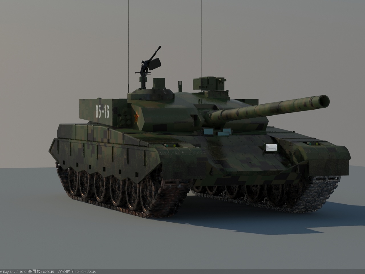 军事cg 99坦克 (3dmax制作)