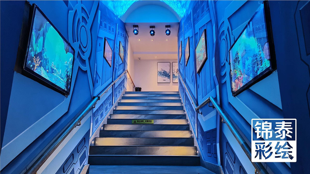 昆明墙体彩绘/昆明星耀温泉酒店主题过道墙体彩绘（图ZMjMyNDA3MTQ0） - 其他手工艺 - 站酷设计师云南锦泰彩绘原创素材 - 站酷ZCOOL