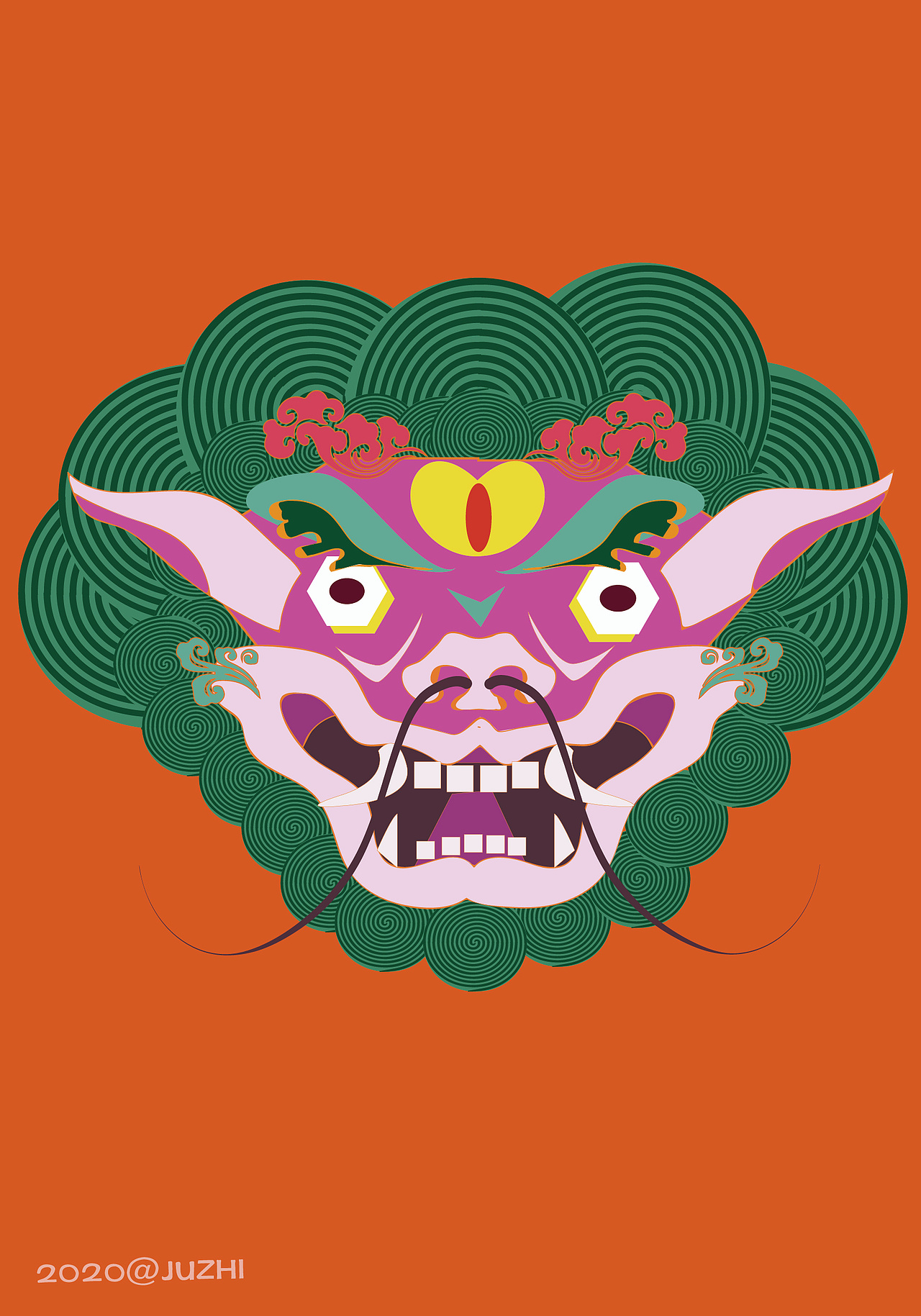 儺戲面具創(chuàng)作|（圖ZMjE5NTY0NjI0） - 藝術(shù)插畫 - 站酷設(shè)計(jì)師橘橘枳原創(chuàng)素材 - 站酷ZCOOL