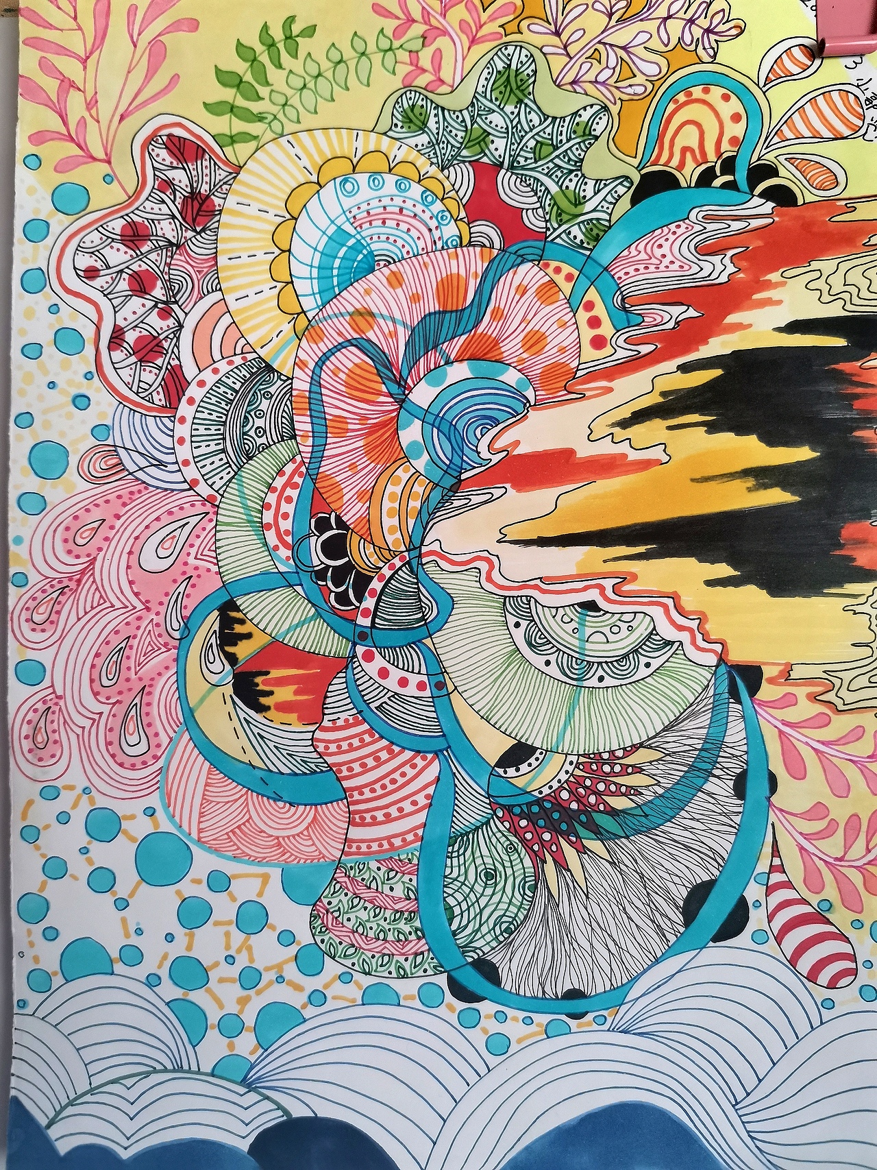 黑白彩色装饰画