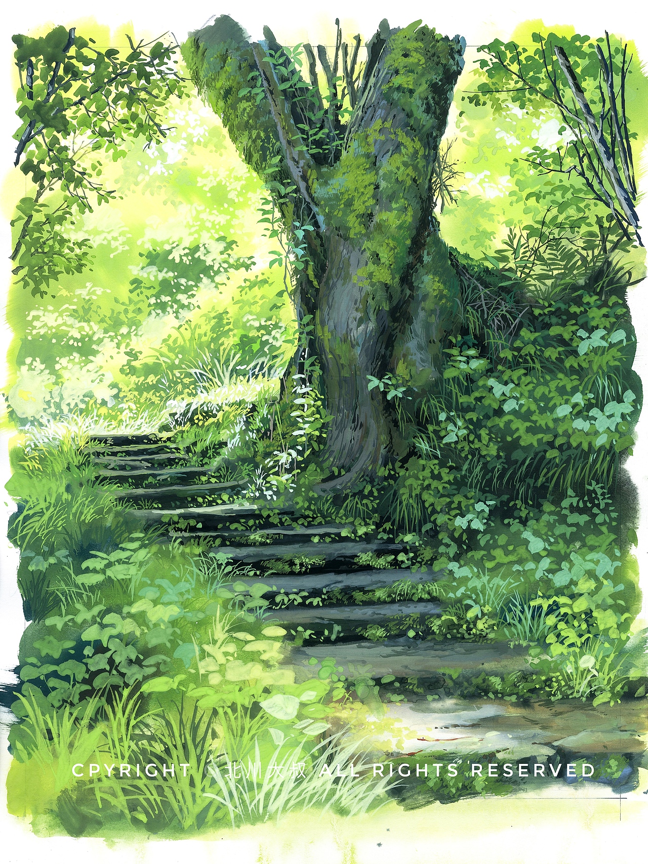 不透明水彩｜场景的绘制