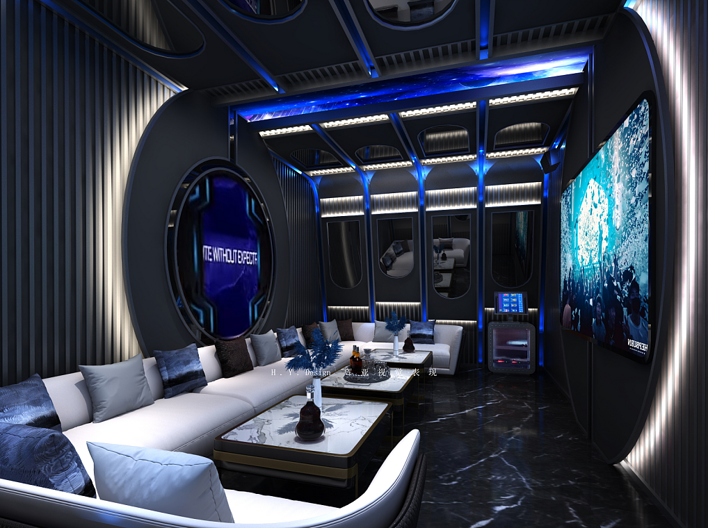 KTV效果图加施工图