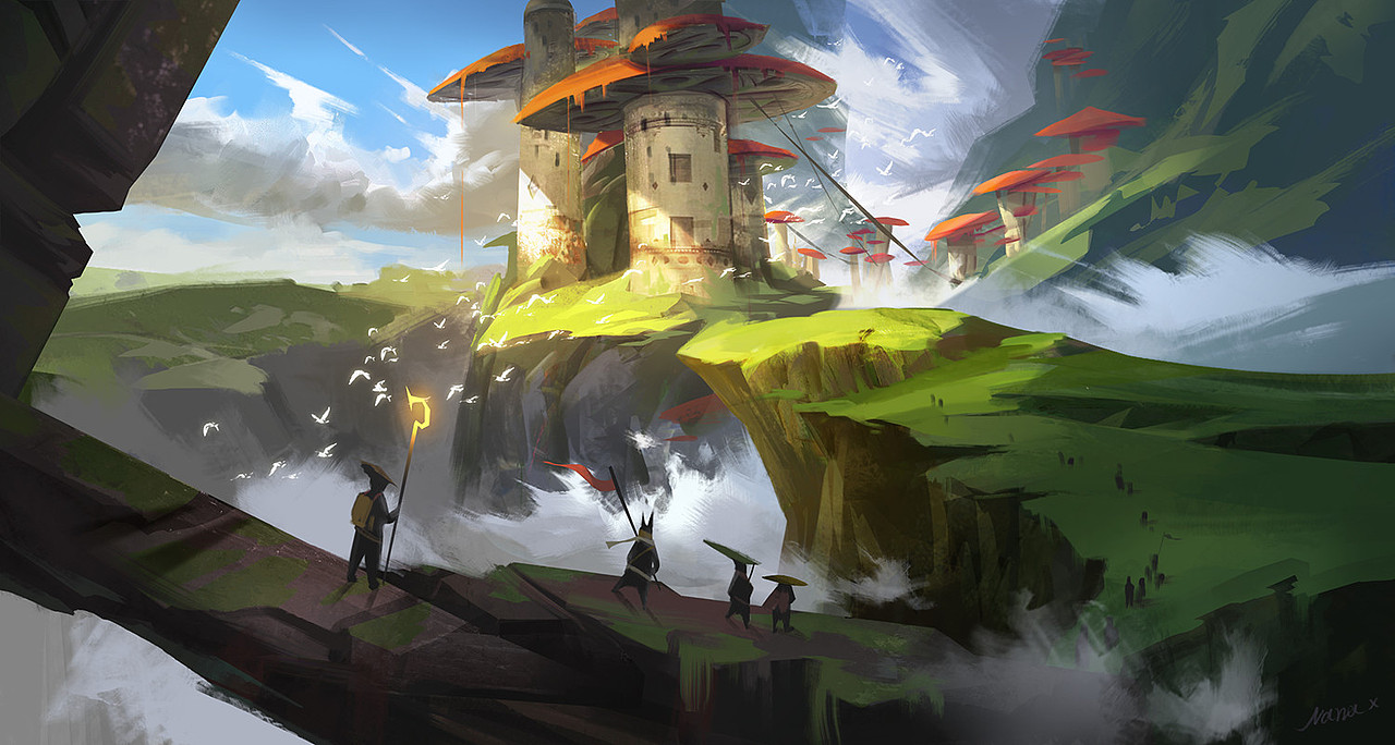 场景绘画过程分享（图ZMTAxMjI4NjUy） - 游戏原画 - 站酷设计师NANA_X原创素材 - 站酷ZCOOL