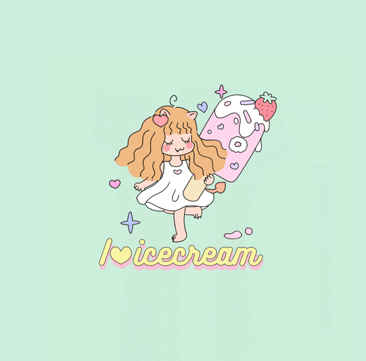 goodnightmoon系列少女插画