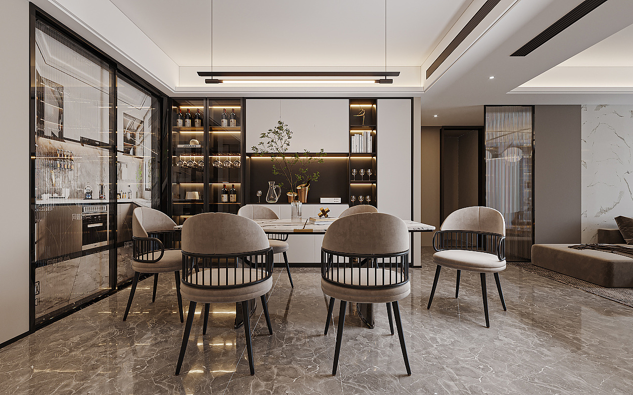 现代平层客餐厅风格