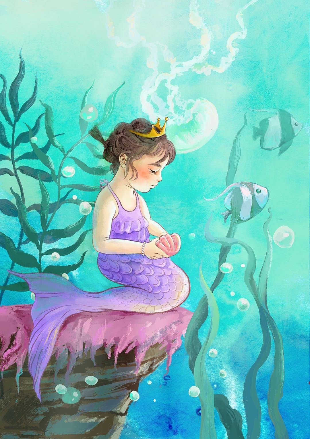 小胖美人鱼（图ZMzEzOTQ4NTI4） - 儿童插画 - 站酷设计师summer趴趴熊原创素材 - 站酷ZCOOL