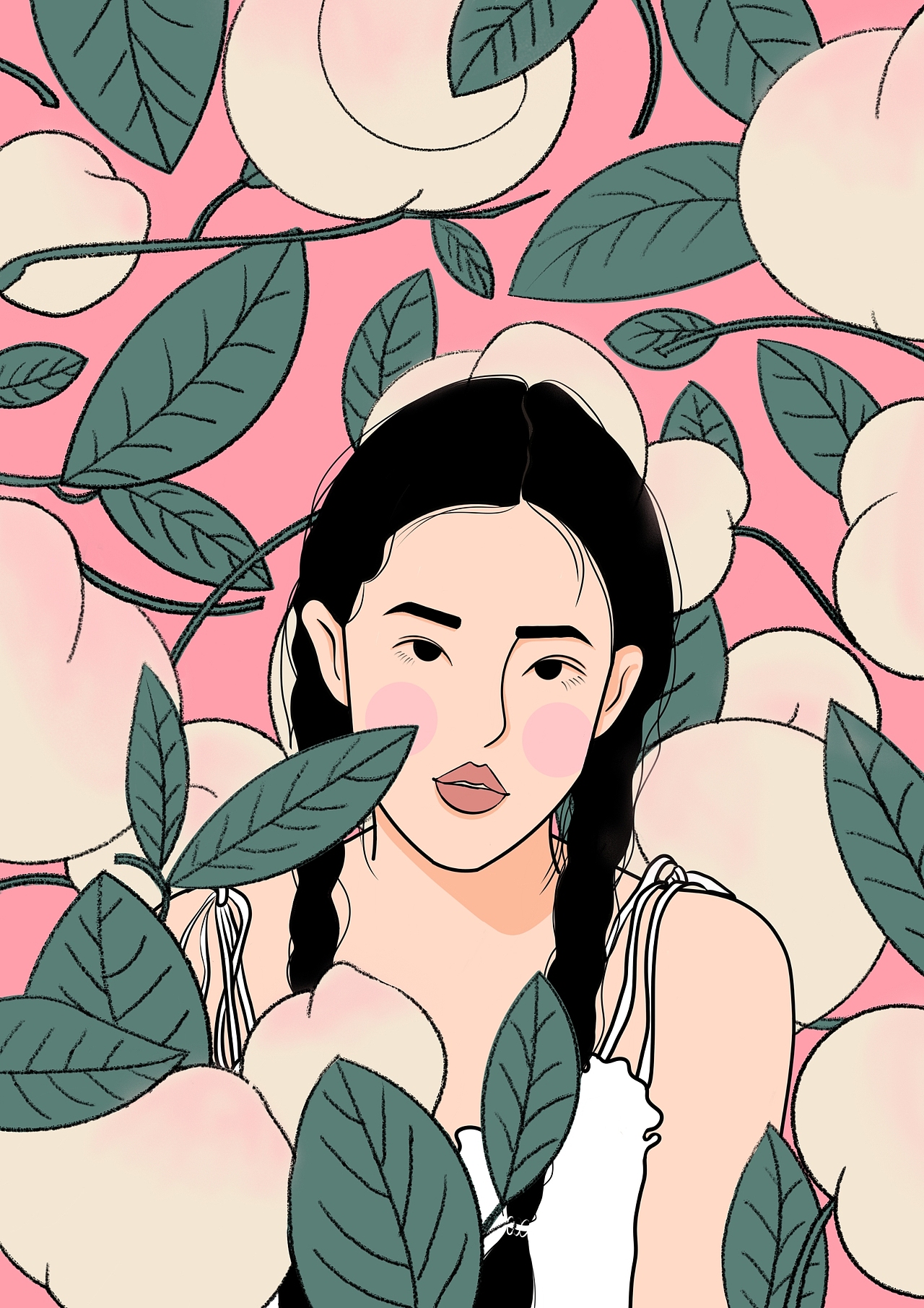 蜜桃插画（图ZMjUwMjc2MDM2） - 艺术插画 - 站酷设计师晨呱呱原创素材 - 站酷ZCOOL
