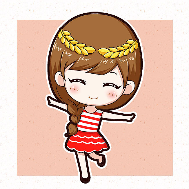 小女孩卡通形象设计