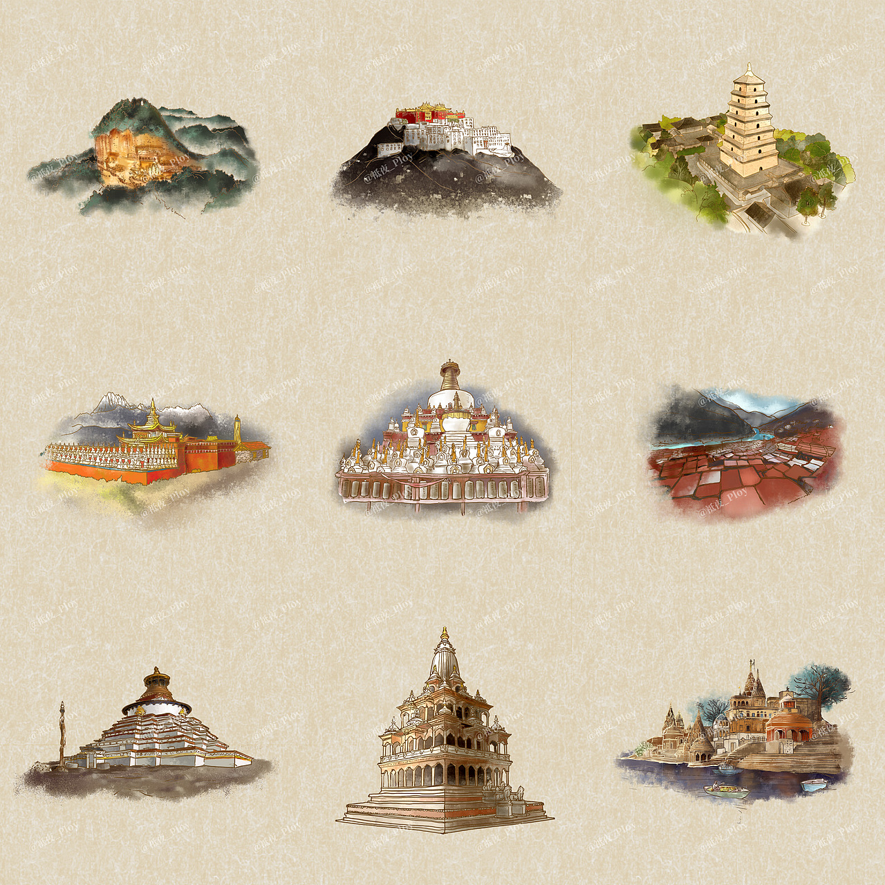 杂志刊物插画-国风（图ZMTYwODk1NjI4） - 商业插画 - 站酷设计师祗夜Ploy原创素材 - 站酷ZCOOL