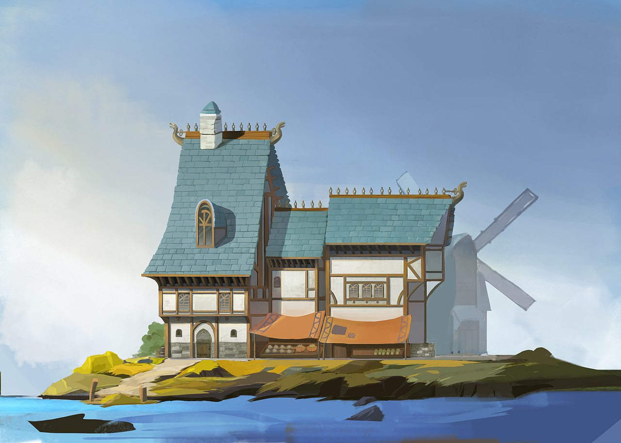 q版单体建筑|插画|游戏原画|爱做梦的孩子_原创作品-站酷(zcool)