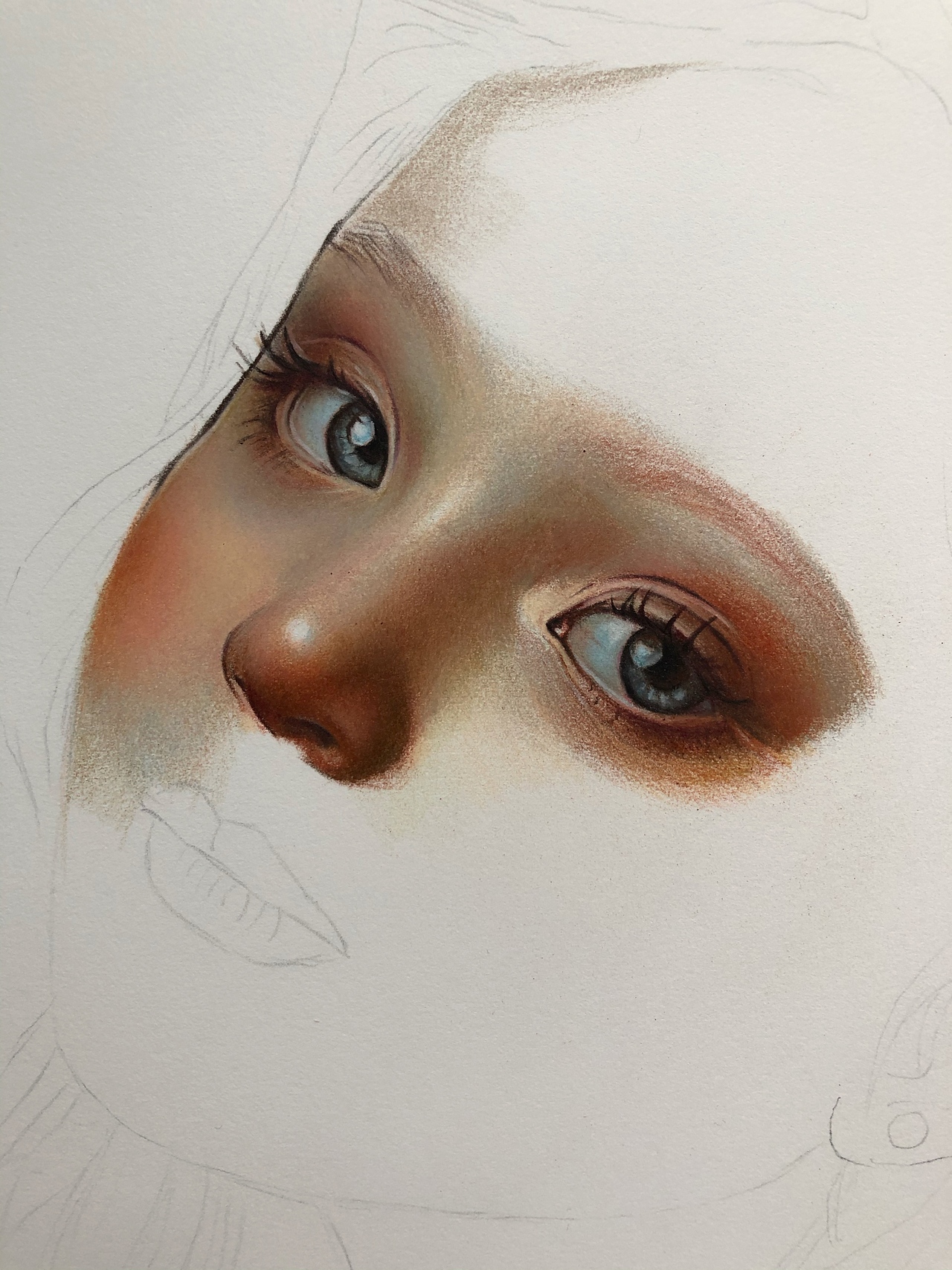 彩铅人物《秋实》（图ZMjU0ODI0MDYw） - 绘画 - 站酷设计师大叔左右原创素材 - 站酷ZCOOL