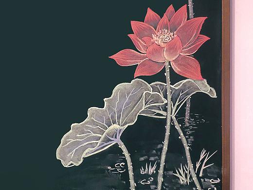 手绘荷花