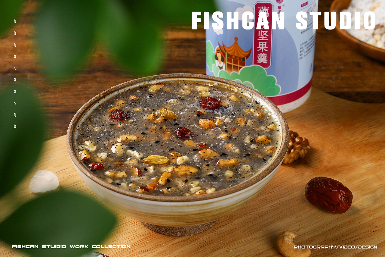 坚果藕粉羹拍摄 X FISHCAN STUDIO（图ZMjI0NDQ1NjMy） - 产品摄影 - 站酷设计师鱼罐头视觉原创素材 - 站酷ZCOOL