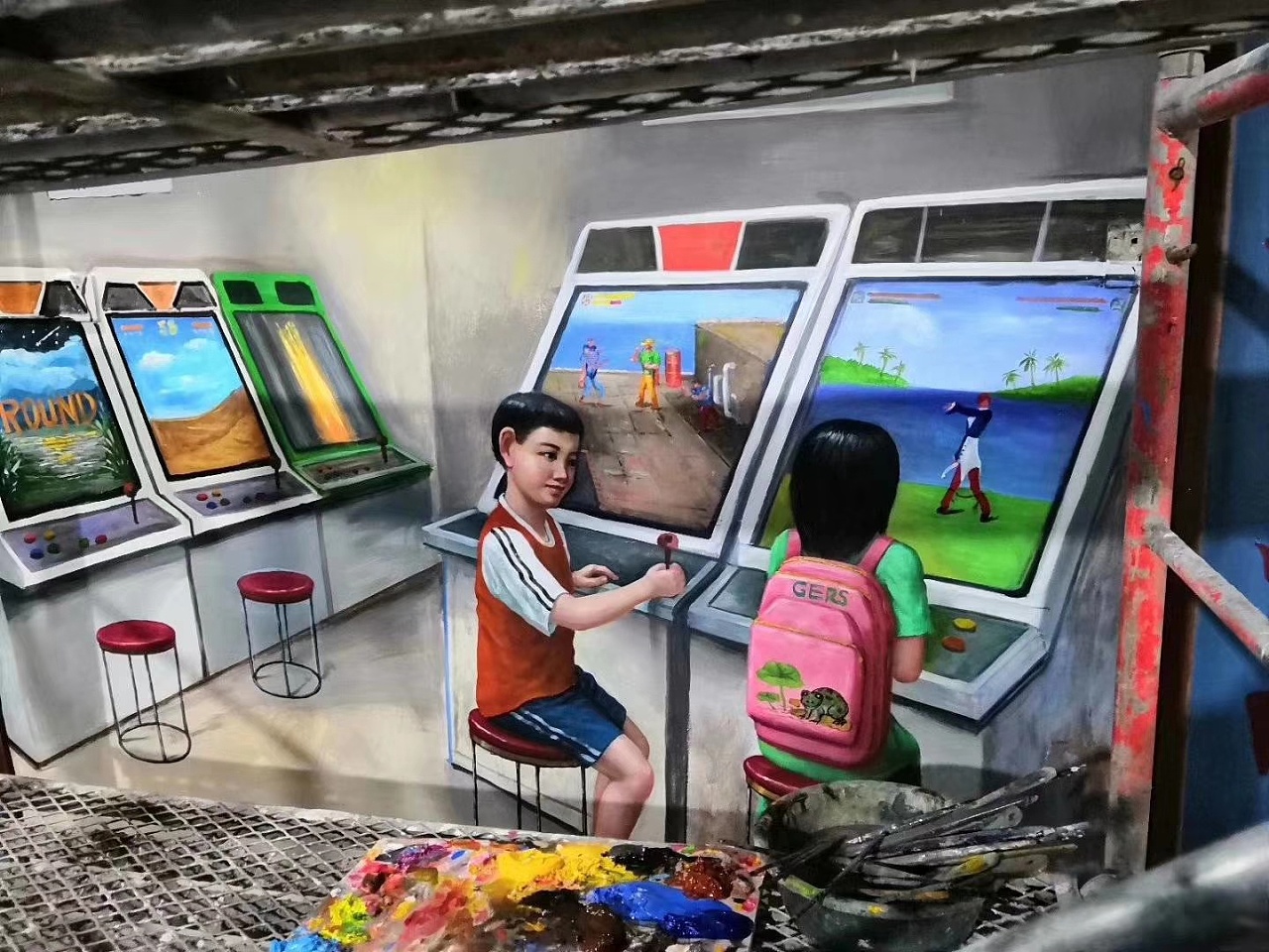 (忆童年)墙绘老房子啪啪啪