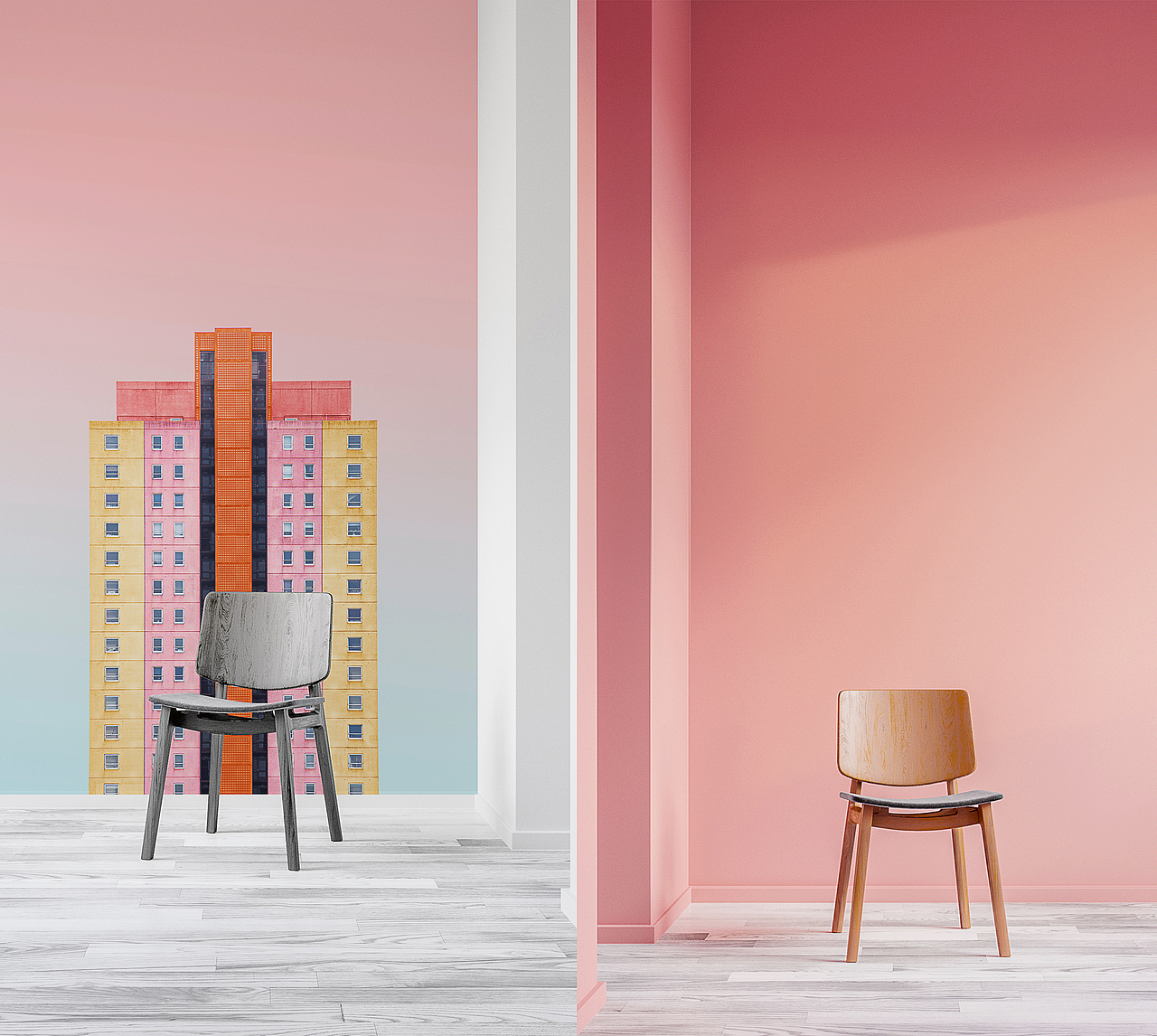 莫兰迪色系建筑