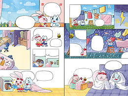 儿童插画《球球和美美》2021系列连环画