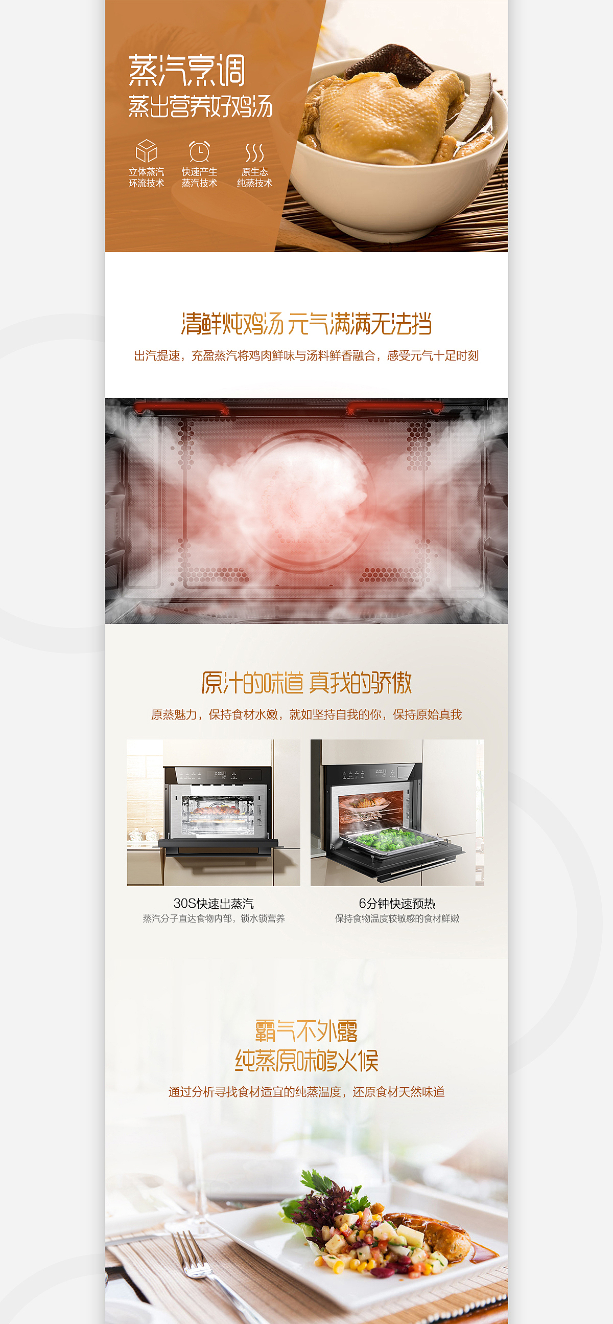 美的星爵嵌入式蒸烤想详情页设计分享