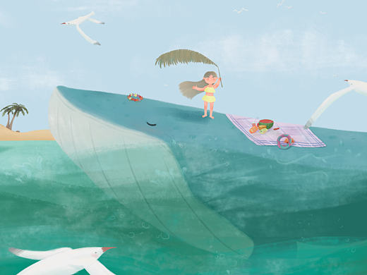 和蓝鲸一起的日子-夏日炎炎（个人主页-ZNTU5NDE0OTY=） - 创作习作 - 站酷设计师玲子安安原创素材 - 站酷ZCOOL