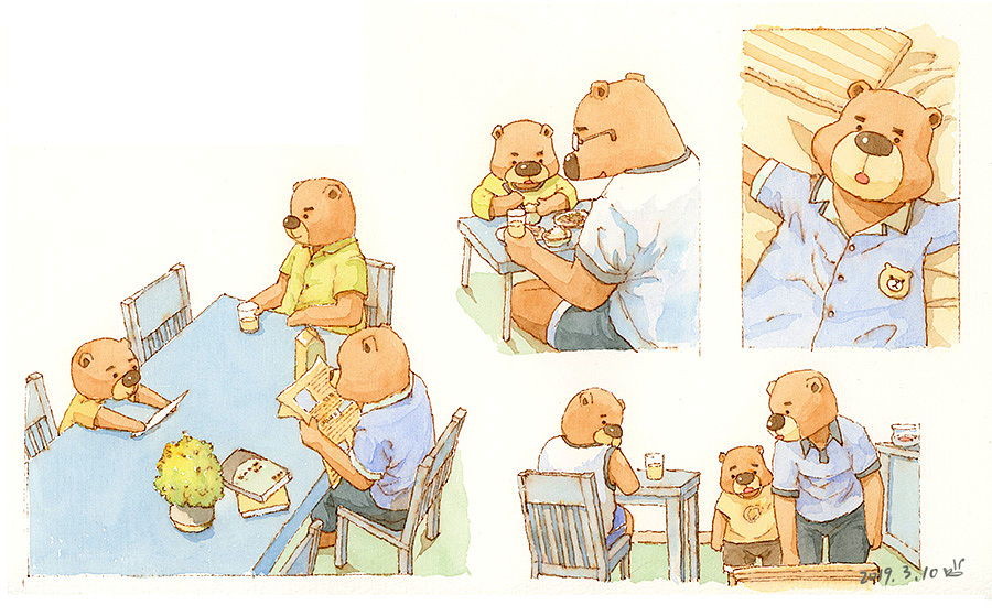 关于熊一家人的动画片图片