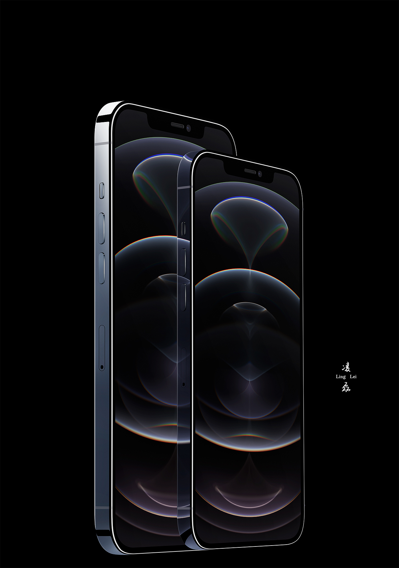 iphone 12 pro max 官方平面kv还原拍摄