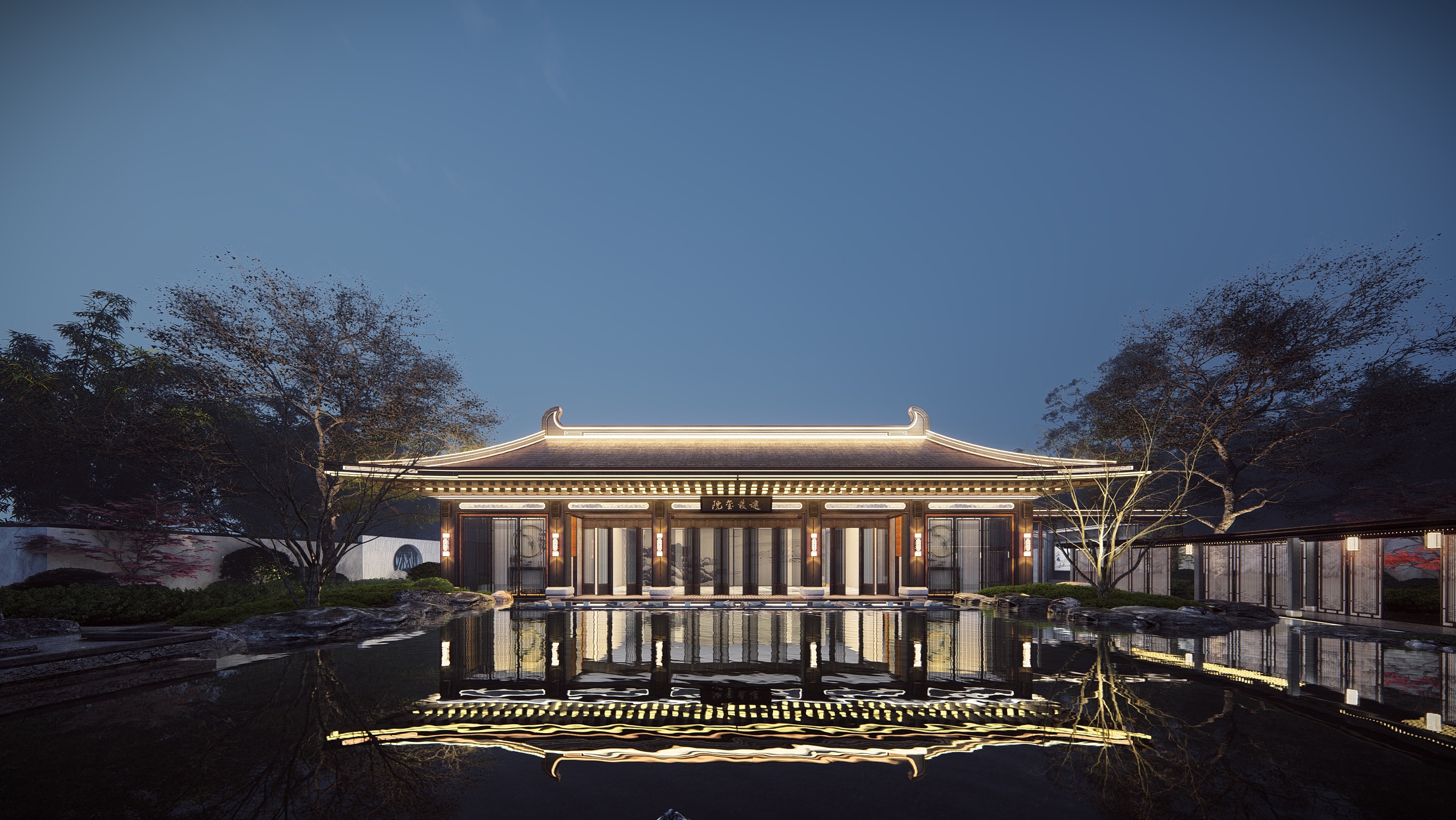 lumion景观夜景效果图