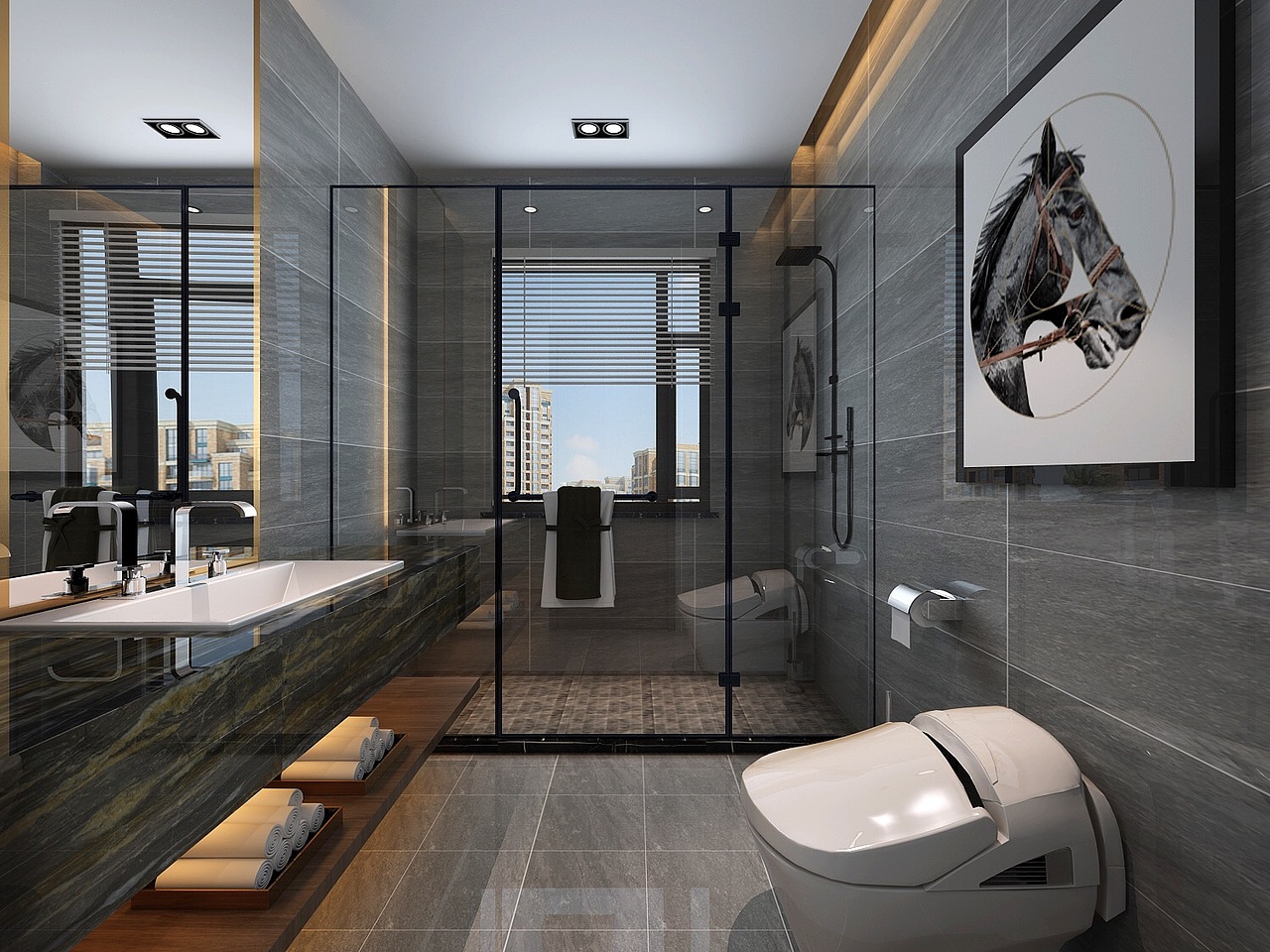 【保定金舍装饰】府上小区300平混搭风格效果图