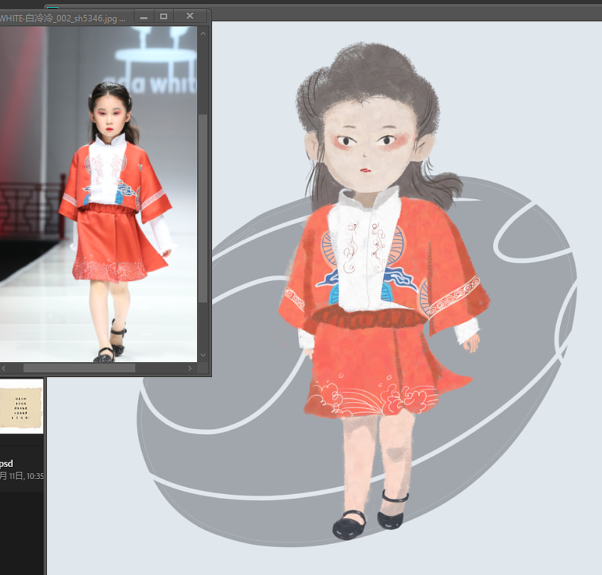 宝宝走秀（图ZMTk1MDUwNTI4） - 儿童插画 - 站酷设计师冷色调winyang原创素材 - 站酷ZCOOL