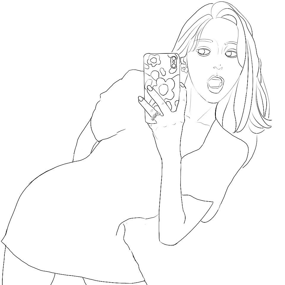 冰葡萄🍇女孩插画