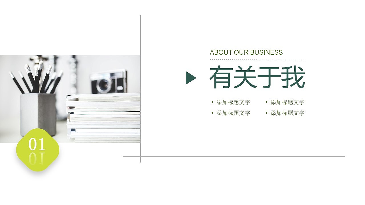 精美简洁个人简介PPT模板