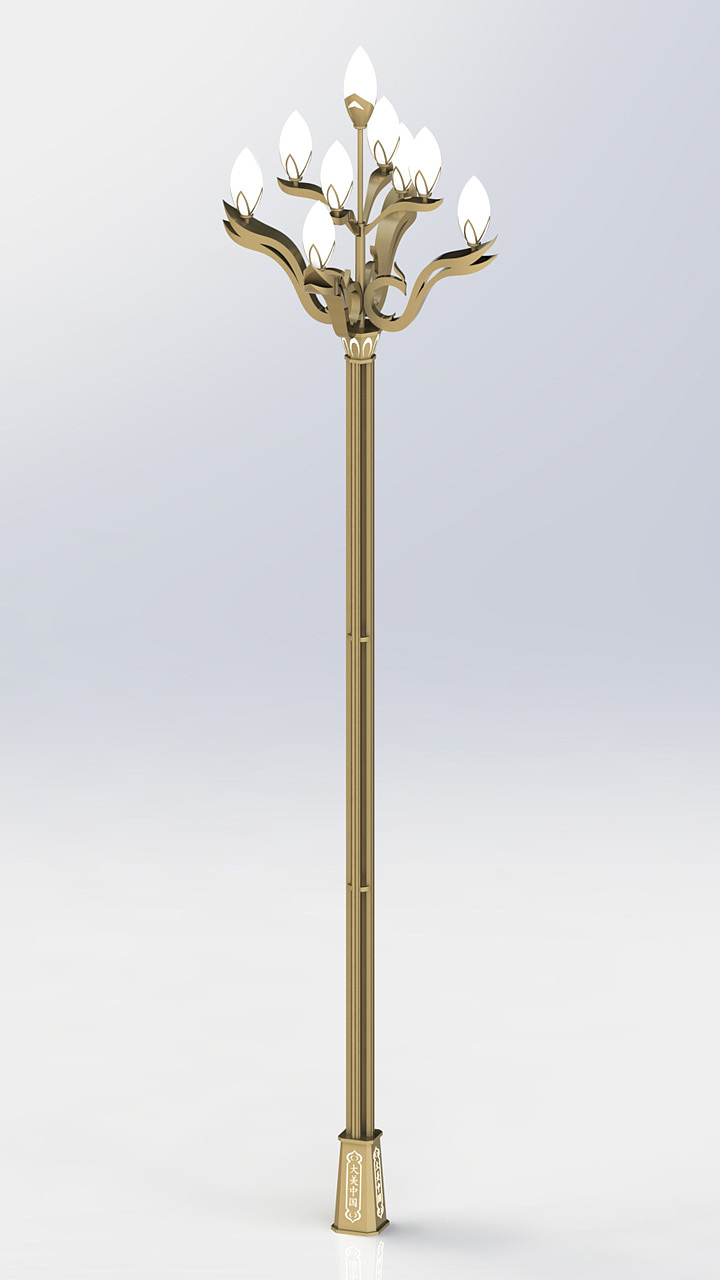 凤凰文化景观路灯设计,特色组合灯智慧路灯