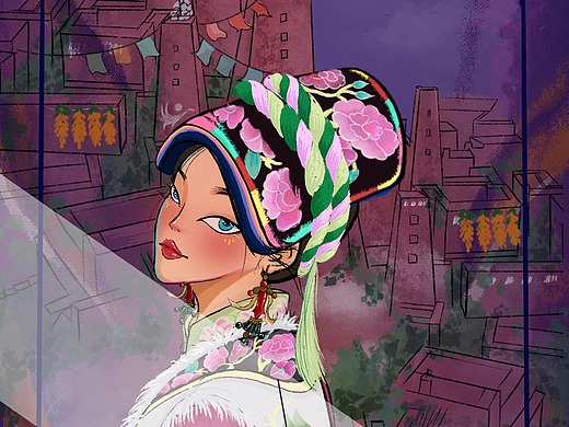 民族插画系列—羌族