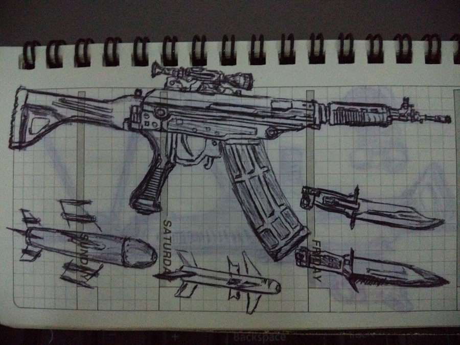 圆珠笔画,我的武器库