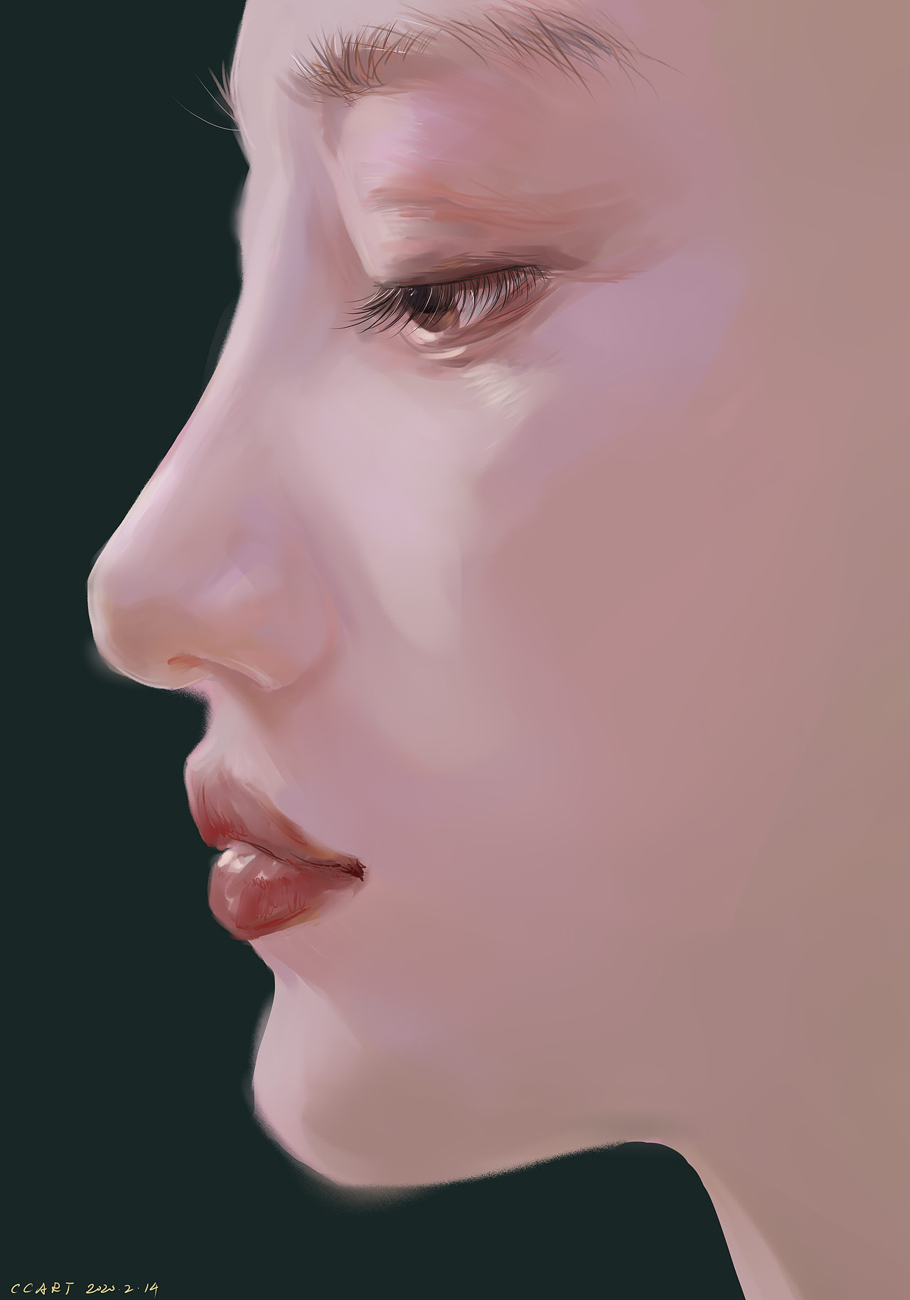 侧脸（图ZMTk1NTkwMzcy） - 创作习作 - 站酷设计师东来紫鹤原创素材 - 站酷ZCOOL