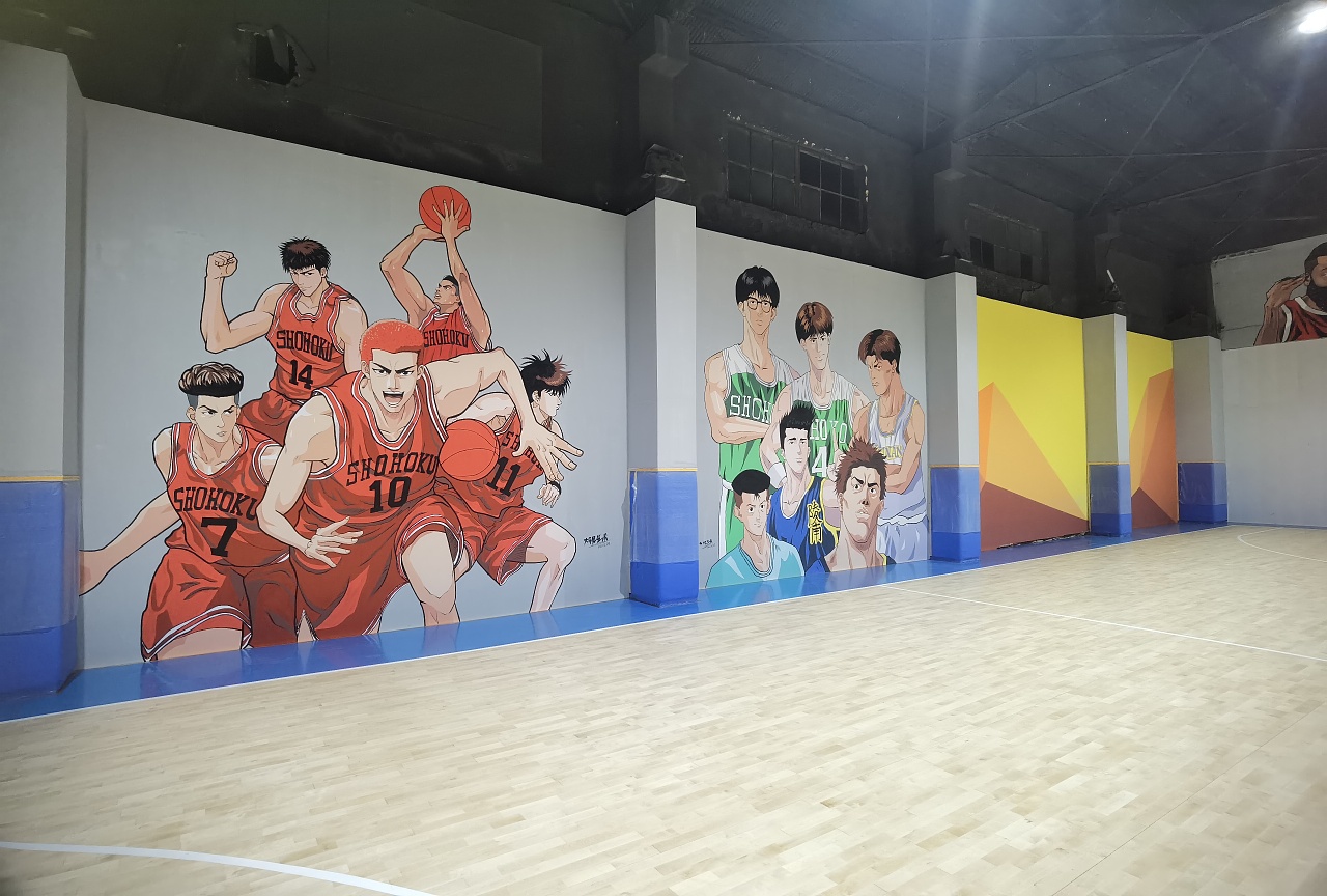 大鲨鱼篮球彩绘