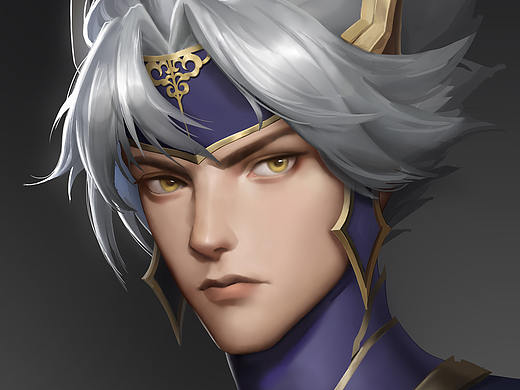 张辽美宣头像练习