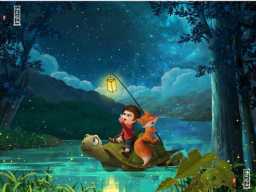 一张童书绘本小插画作品