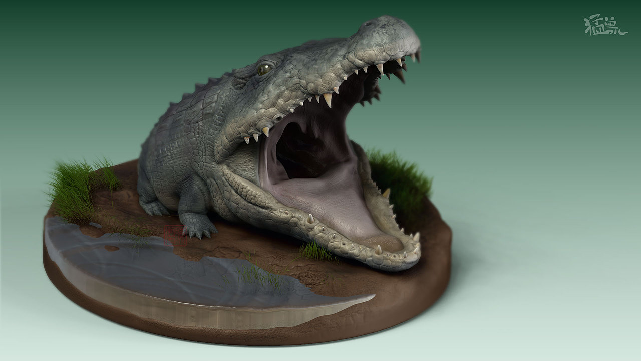 猛獸兒-鱷魚（圖ZMjk2MjU5Njg0） - 人物/生物 - 站酷設計師azazaal原創(chuàng)素材 - 站酷ZCOOL