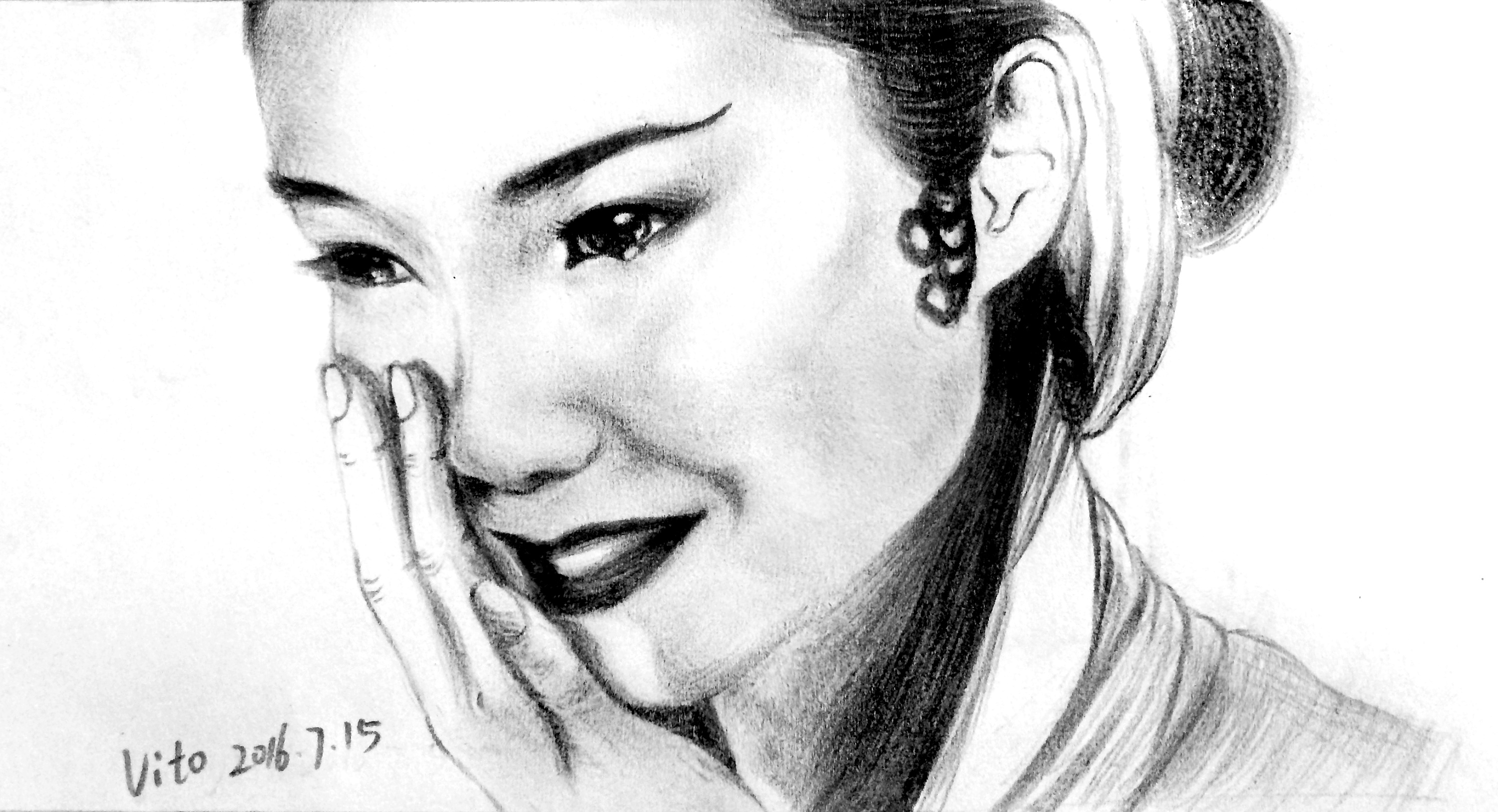 手绘《青蛇》张曼玉