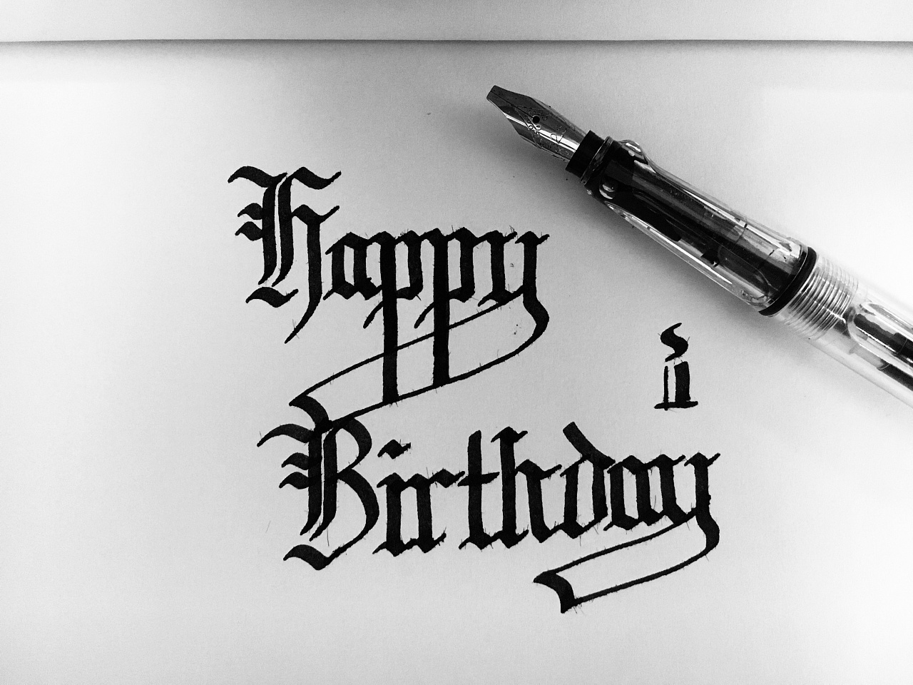 backletter - happy birthday