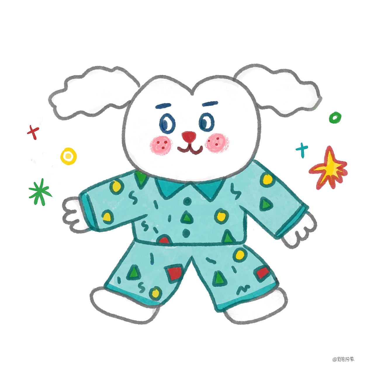 小動(dòng)物睡衣頭像（圖ZMjQzMjY2ODk2） - 藝術(shù)插畫 - 站酷設(shè)計(jì)師野獸阿蒙原創(chuàng)素材 - 站酷ZCOOL