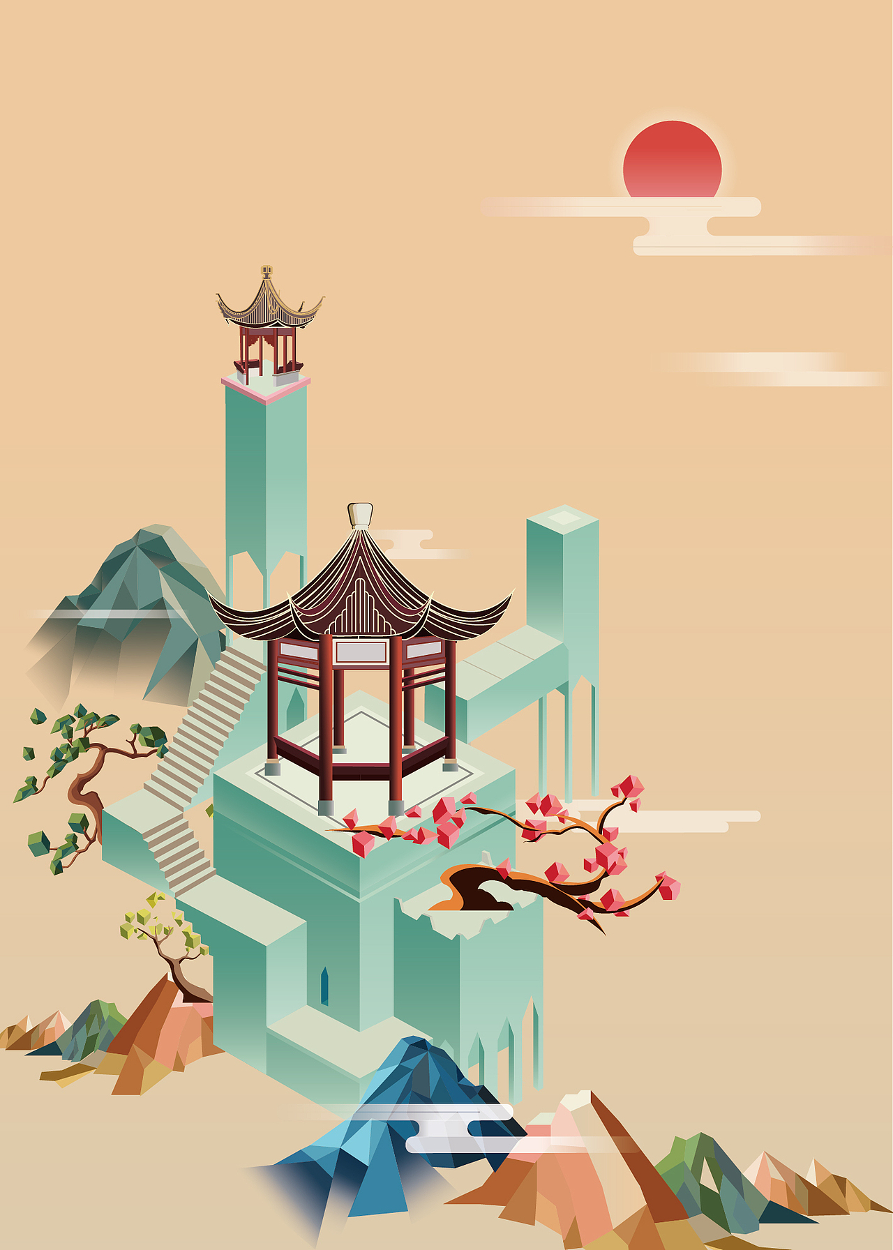 中国风纪念碑谷