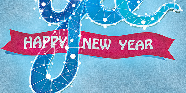 蛇年快乐YLE贺年明信片