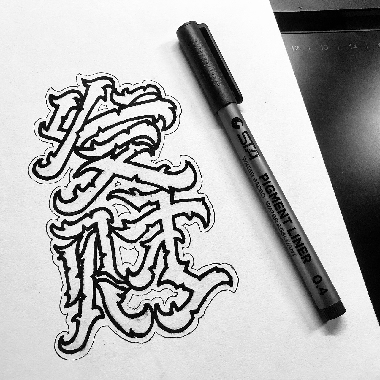 原创花体字纹身设计|平面|字体/字形|刘嘿嘿weme - 原创作品 - 站酷 (ZCOOL)