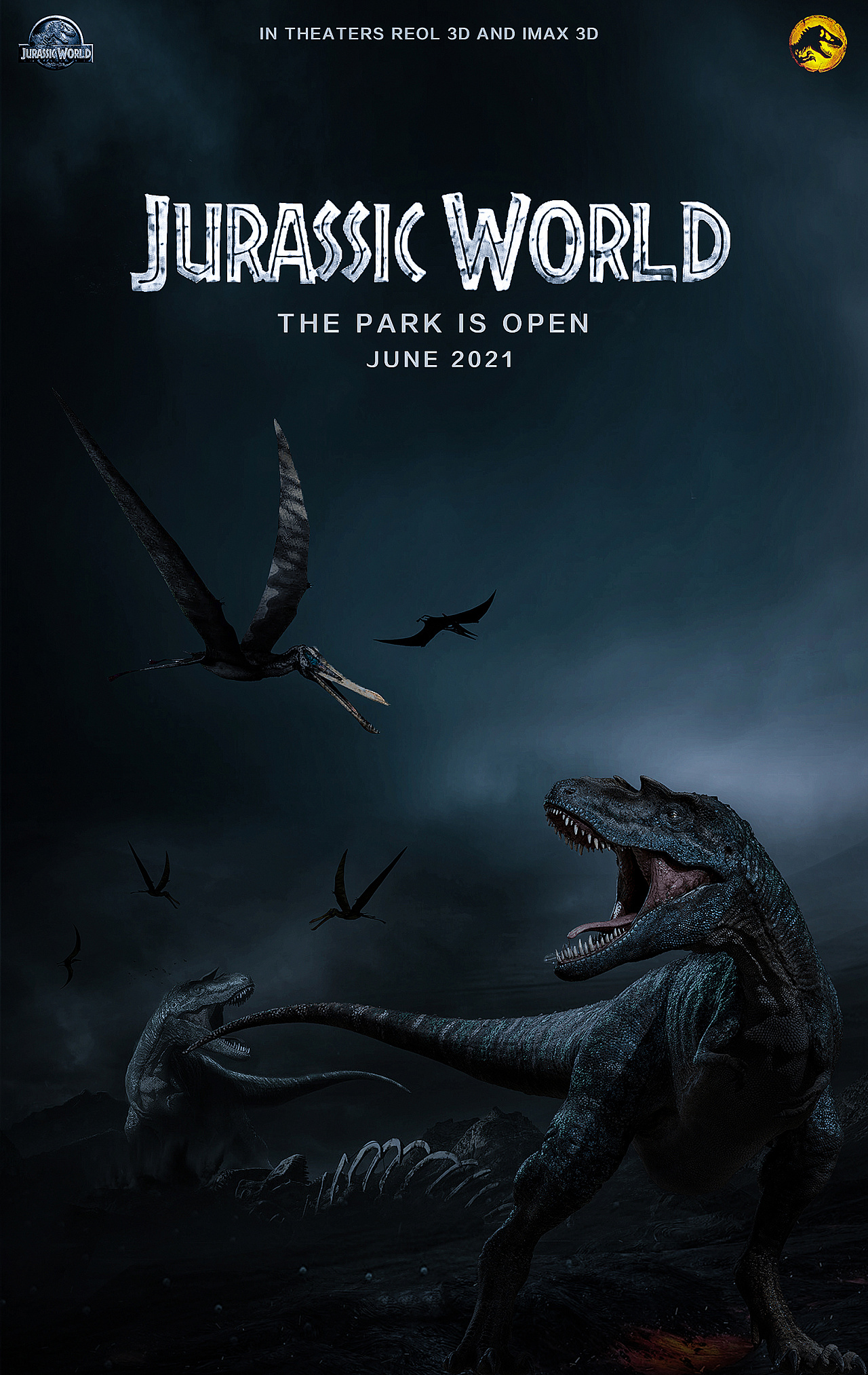 侏罗纪合成海报