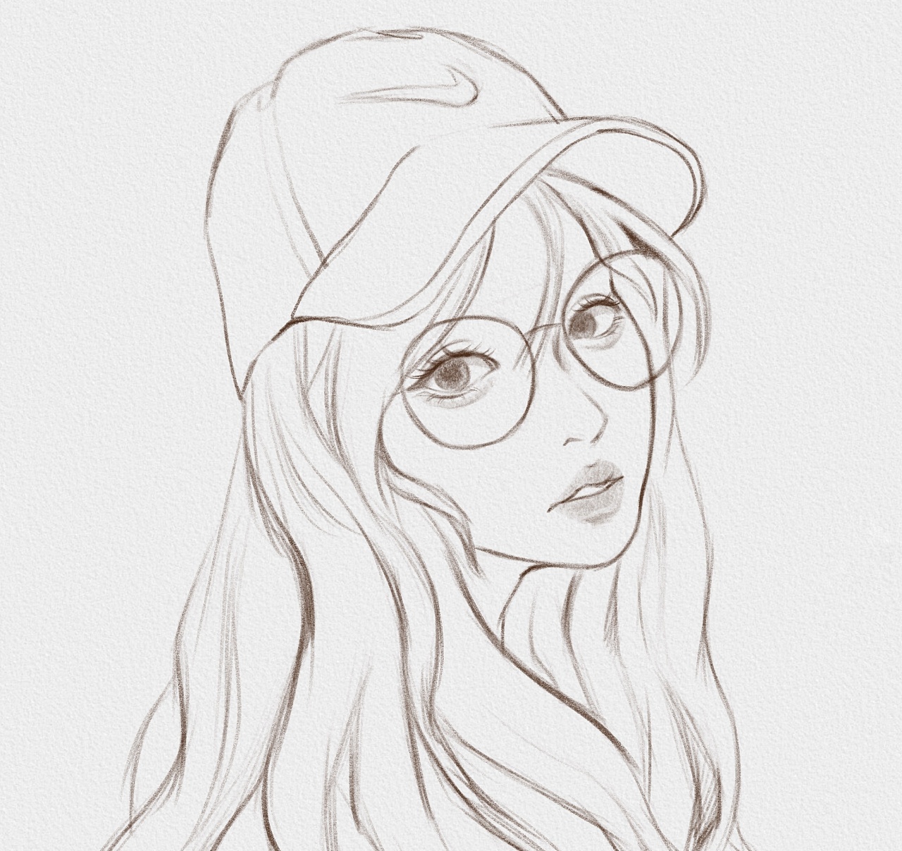 韩系美女 过程图|插画|创作习作|一条咸鱼0 - 原创作品 - 站酷 (zcool