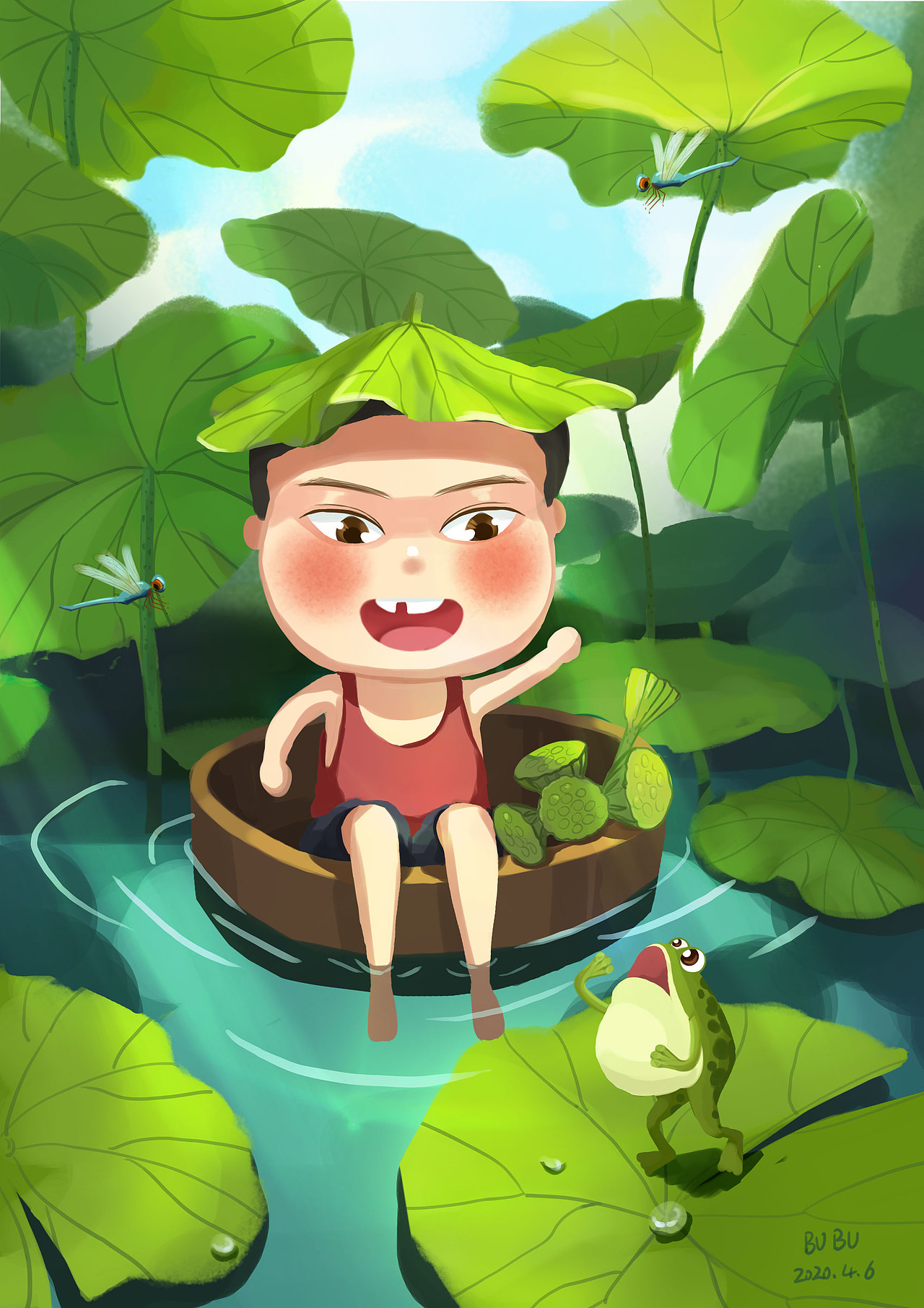 盛夏|插画|创作习作|bubu庞_原创作品-站酷zcool