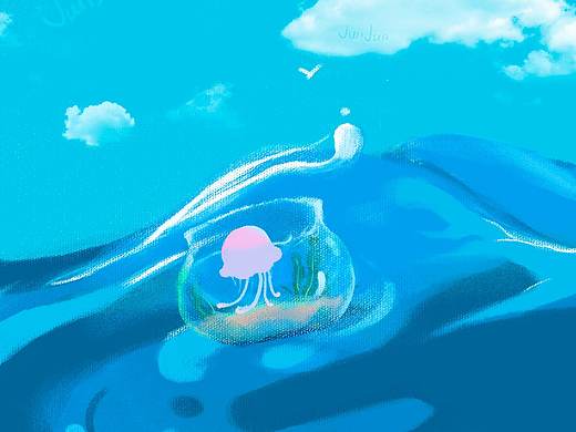 小水母的梦（个人主页-ZNDc1OTkyMTI=） - 创作习作 - 站酷设计师莫默LJ原创素材 - 站酷ZCOOL